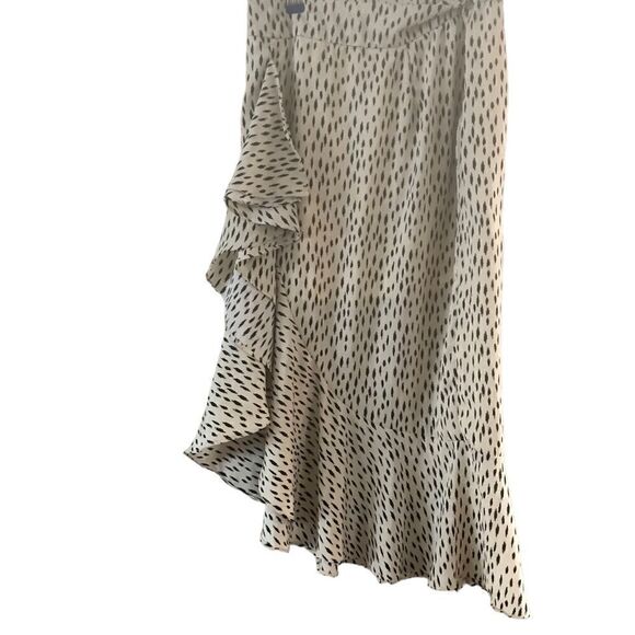 Nasty Gal Size 2 Midi Dress Ruffle Front Abstract - Picture 8 of 10